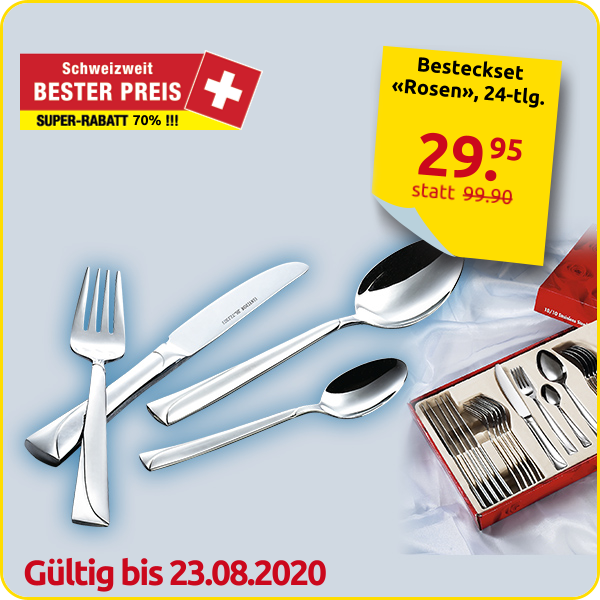 Besteckset «Rosen», 24-tlg., Edelstahl 18/10