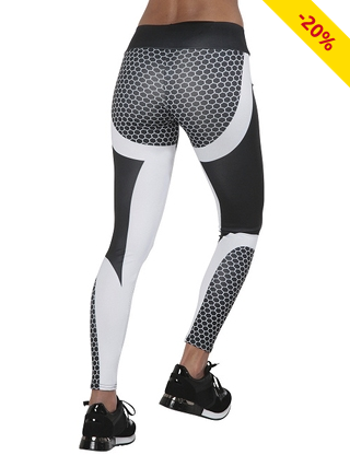 Leggings, schwarz/weiss