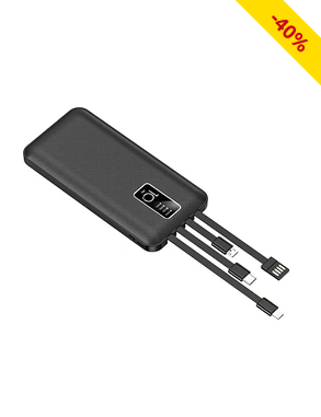 Powerbank, lädt 4 Geräte auf einmal, 10'000 mAh