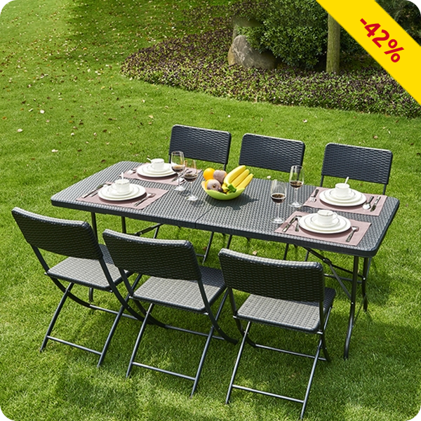 Klapptisch mit 6 Klappstühlen «Fiesta»