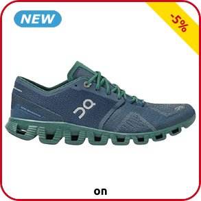 On Herren-Sneakers «Cloud X», blau/grün