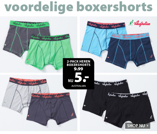 Bestsellers: Australian herenboxers!