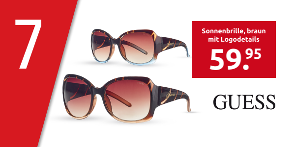 GUESS Sonnenbrille, braun mit Logodetails