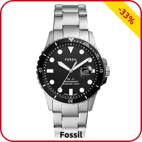 FOSSIL Herrenuhr, silberfarben/schwarz