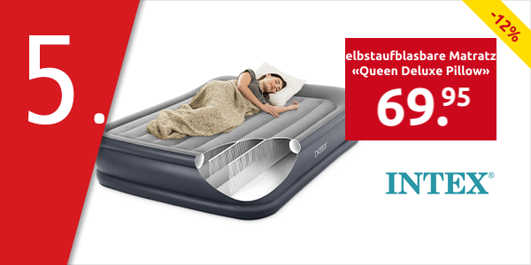 INTEX Selbstaufblasbare Matratze «Queen Deluxe Pillow», L203xB152xH24 cm