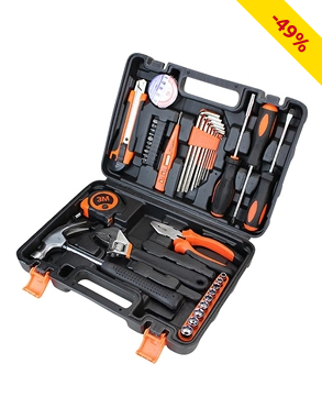 Werkzeugkasten, 38-teilig, aus Karbon-Stahl