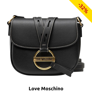 Love Moschino Handtasche in Halbmondform, schwarz