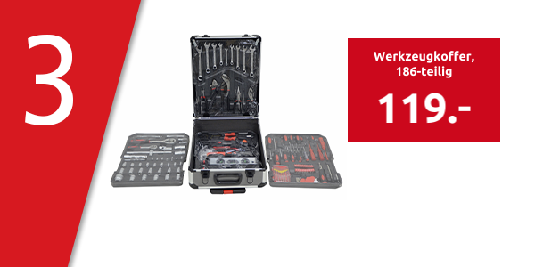 Werkzeugkoffer, 186-teilig