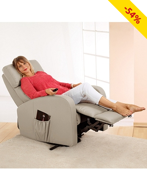 Relax-Massagesessel aus PU, beige