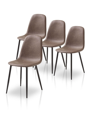 Stuhl-Set «Elena» Vintage, 4 Stück, braun