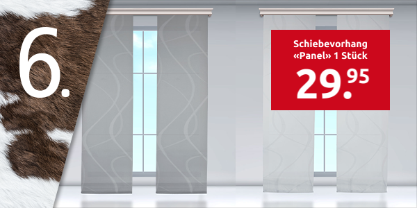 Schiebevorhang «Panel» 1 Stück, grau/weiss