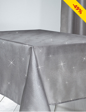 Tischdecke «Silk», perlgrau