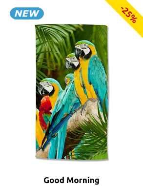 Strandtuch «Parrots», 100 x 180 cm