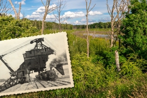 Rusendorf früher und heute – Foto: Frank Leo / fokus-natur.de, Bundesarchiv Bild 183-R84428