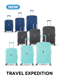 TRAVEL EXPEDITION Koffer «Monaco», 3er-Set, hellblau