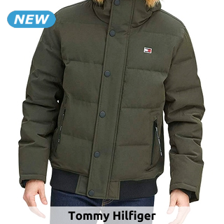 TOMMY HILFIGER Herrenjacke gesteppt, khaki