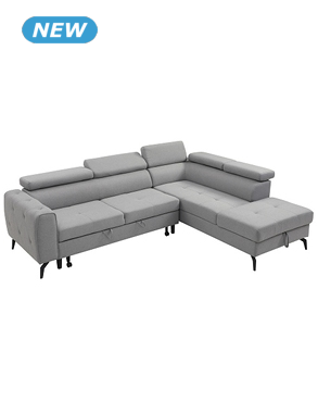 Schlaf-Ecksofa «Gigi», 175 x 210 x T 94 cm, grau