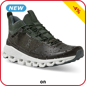 On Damen-Sneakers «Cloud Hi Waterproof», schwarz/grün