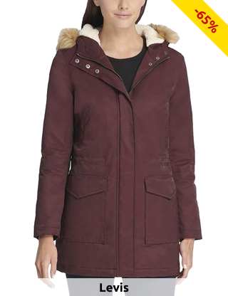 Levis Damen-Parka, prune