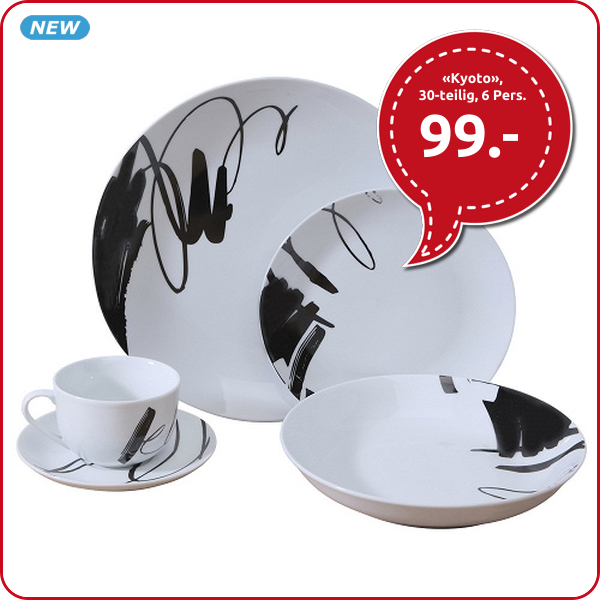 Tafelservice «Kyoto», 30-teilig für 6 Personen