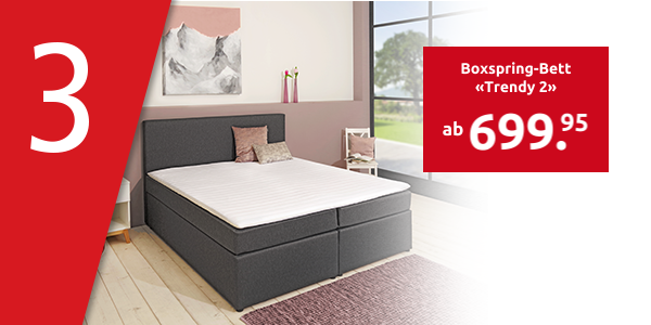Boxspring-Bett «Trendy 2», feste Matratze