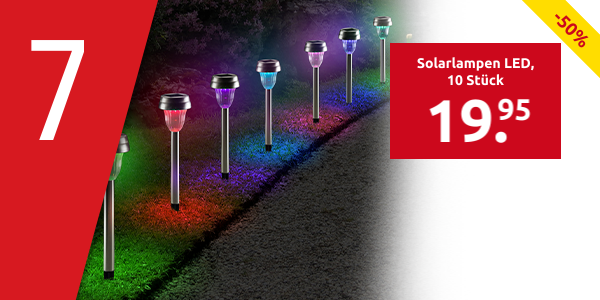 Solarlampen LED «Multicolor», 10 Stück