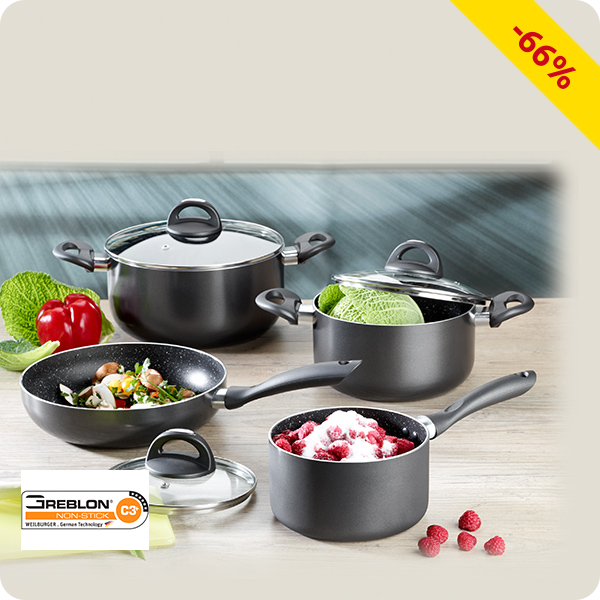 Kochtopf-Set «Stein», Set, 7-teilig