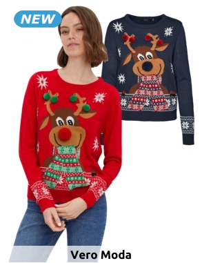 VERO MODA Pullover «Xmas», rot