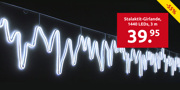 Stalaktit-Girlande, 1440 LEDs, 3 m