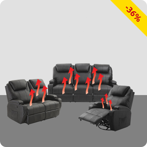 Elektrischer Sessel mit Wärme- und Massagefunktion Elektrischer Sessel mit Wärme- und Massagefunktion