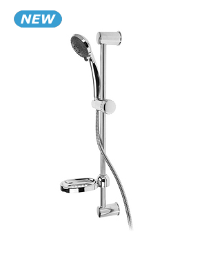 Duschset «Wellness», 3-teilig, chromfarben