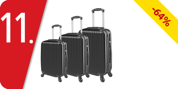 Koffer «Lugano», 3er-Set, schwarz