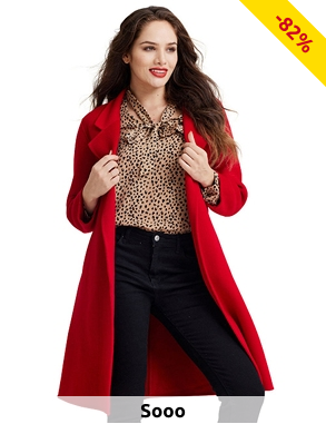 Wollmantel «Romantique», rot