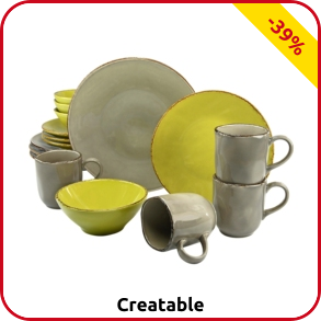 16-tlg. Kombiservice «Organic» von Creatable
