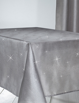 Tischdecke «Silk», perlgrau