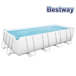 Aufstellpool Framepool Bestway rechteck 549 x 274 x 122 cm 14812 l weiß inkl. Filteranlage Leiter Poolabdeckplane