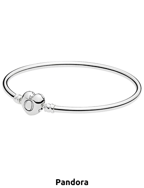 PANDORA Armband mit Herzverschluss, Silber