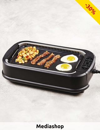 MEDIASHOP elektrischer Tischgrill «Power XL», wenig Rauch