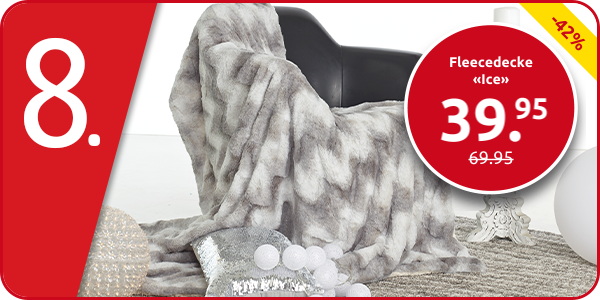 Webpelz-Fleecedecke «Ice», grau schattiert