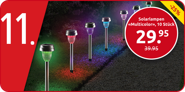 Solarlampen «Multicolor», 10 Stück