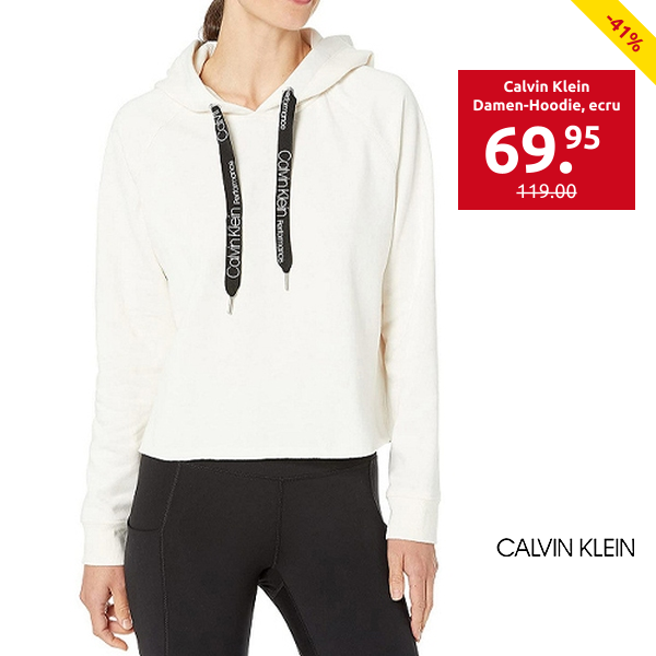 Calvin Klein Damen-Hoodie, ecru