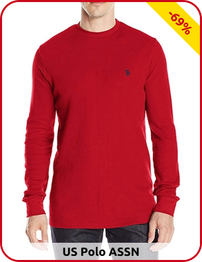U.S. Polo Assn. Thermal-Polo für Herren, rot