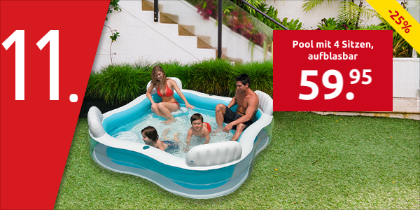Pool mit 4 Sitzen, aufblasbar