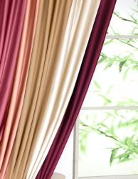 Vorhang «Clic» 1 Stück, Satin, 140 x 245 cm, bordeaux