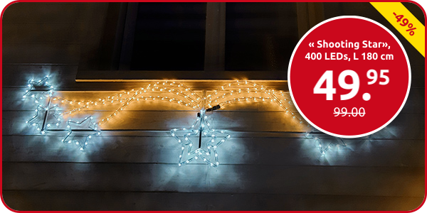 Lichterkette « Shooting Star», 400 LEDs, L 180 cm
