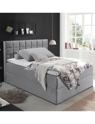 Polsterbett Box «Aska», hellgrau