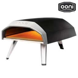 Ooni Koda 12 Pizzaofen Gas 62 x 39 cm Edelstahl silberschwarz kompakt mit Hitzeregler und One Touch Gaszündung