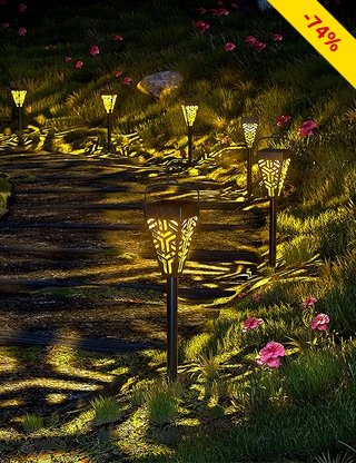 Solarlampe «Lanta», 6 Stück, mit Erdspiess