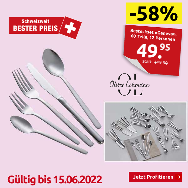 Besteckset «Geneva», 60 Teile, 12 Personen