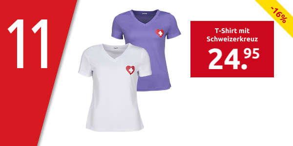 T-Shirt mit Schweizerkreuz